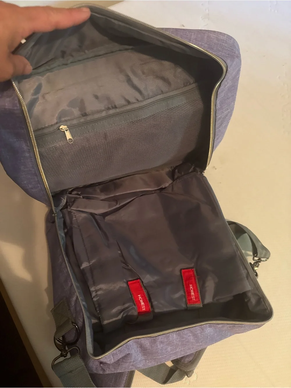 Purple Men's Travel Tote Bag